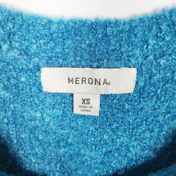 VTG MERONA textured sweater blue - Picture 5 of 6